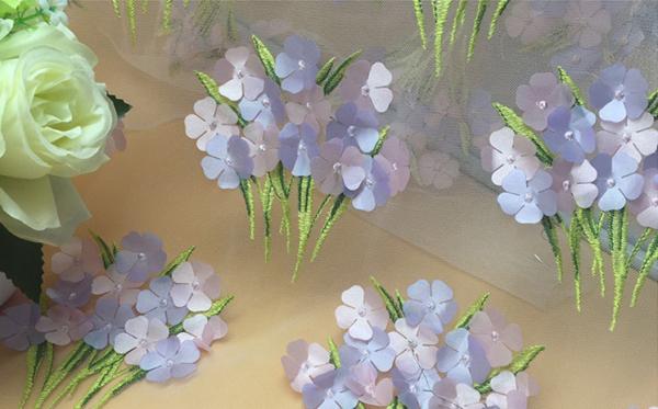 2018 Summer Newest Style Laser  Embroidery Fabric 140cm wide for wedding dress