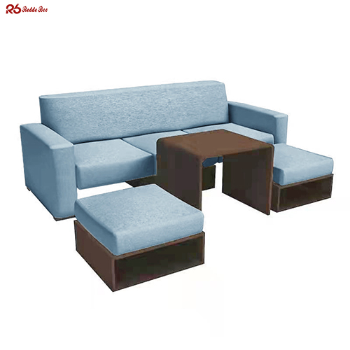 Contemporary Compact Sectional Linen Fabric Sofa Twill Polyester Fabric