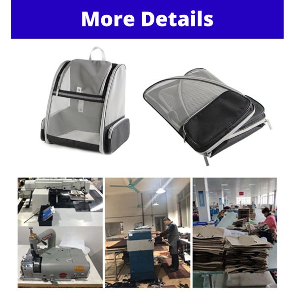 Cat Backpack Carrier Foldable Large Space Foldable Large Space Transparent Breathable Pet Bag