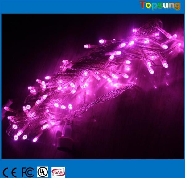 LED de Natal de cor púrpura durável para fora 24v 10metro