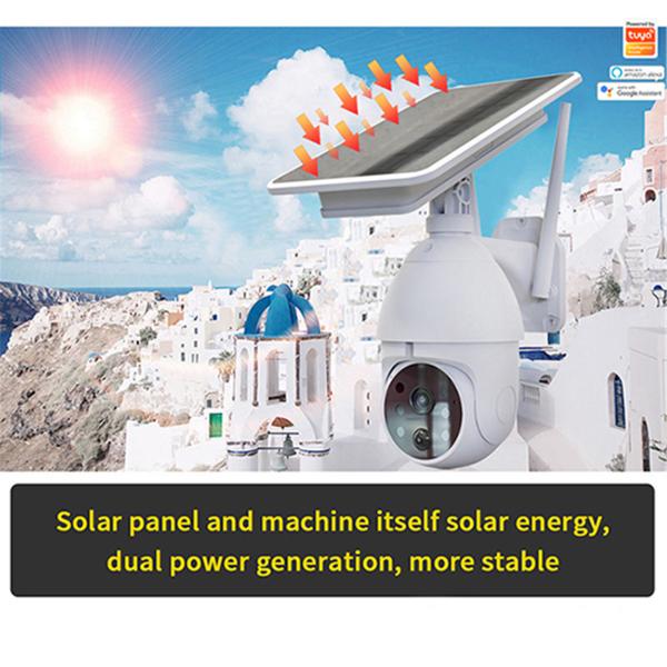 1080P PTZ Wifi Solar IP Camera Outdoor Surveillance Waterproof CCTV Camera Smart Home Two-Way Voice Battery Long Standby