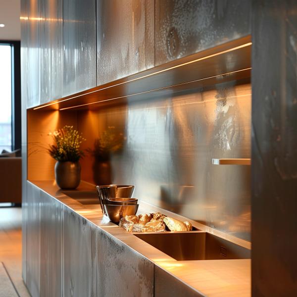 A Class Fireproof Stainless Steel Bathroom Niche with Laser Cut Design