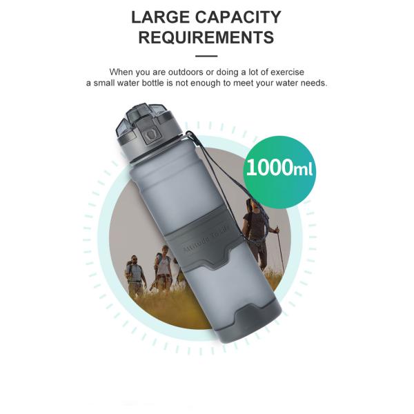 Motivational Fitness Sports Water Bottle BPA Free and Durable Design for Fitness