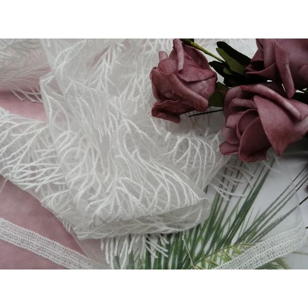 Вышивка связывала ткань шнурка свадьбы ткани шнурка белую