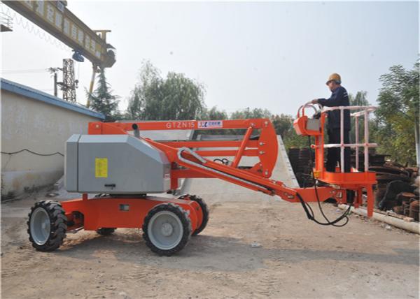 Telescopic Self Propelled Boom Lift 4*2 AC Drive With Manual Emergency Pump