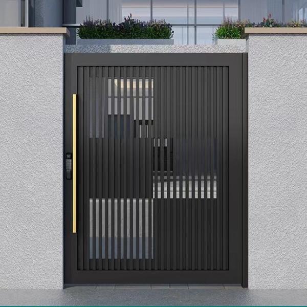 Chinese Square Powder Coated Aluminium Sliding Gates / Black Aluminum Fence Gate