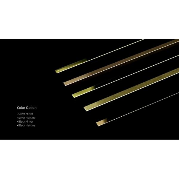 Декоративные почищенные щеткой профили края трубки металла золота панели стены квадрата формы у отделки плитки нержавеющей стали