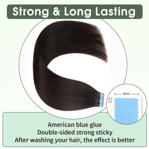 100% Remy Raw Human Hair Tape-In Hair Extension from with 60% Longest Hair Ratio