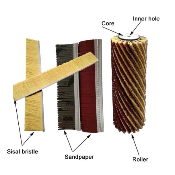 Sanding Drum Sander Wire Brush Sisal Sandpaper Mixture Grinding Wheel Machine