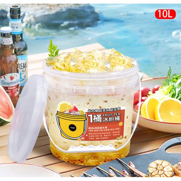 Водяная ведра 500 мл 1L 2L пластиковая ведра с крышкой для воды йогурт печенье хранилище пищи