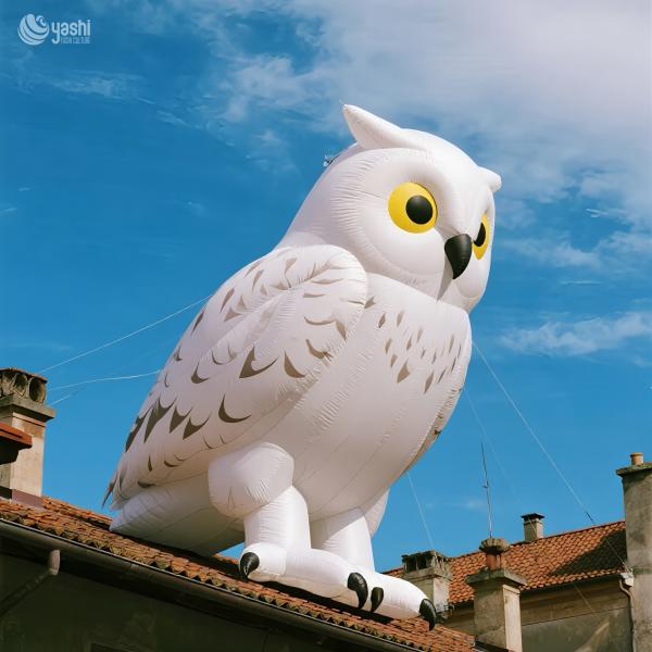 Large Owl Inflatable Animal Balloon Decorations Customizable Waterproof