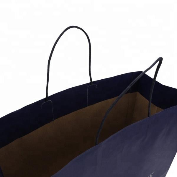 Custom Kraft Recyclable Paper Bag For Clothes Environmentally Friendly with Logo