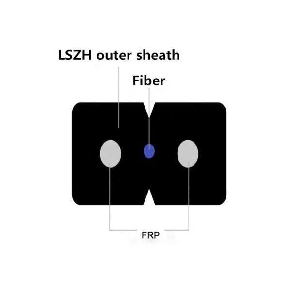 1-4 Core GJYXCH FTTH Indoor Drop Cable G652D Single Mode LSZH