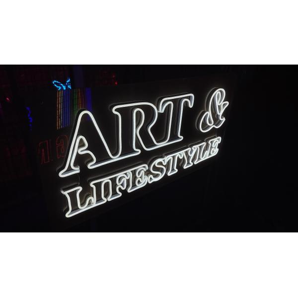 Изготовленные на заказ люди неоновой вывески стиля Life&art выдалбливают deco освещения стены выставки