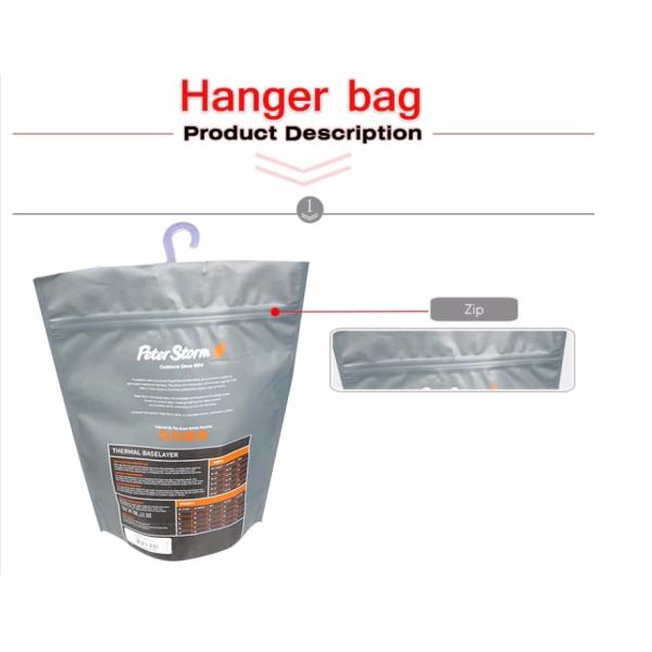 200 Micron Plastic Zipper Packing Bags With Bottom Gusset
