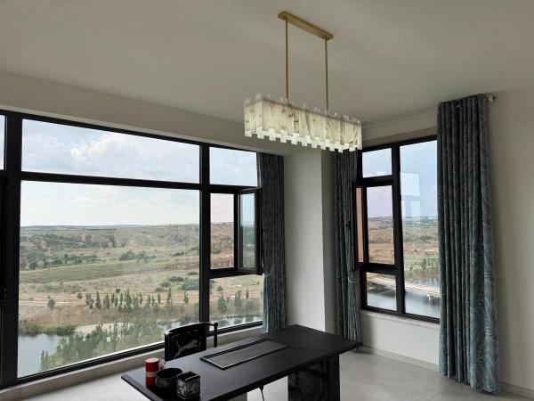 Modern Dining Room Modern Pendant Lighting Led Lights Venus Alabaster Linear Chandelier