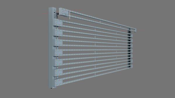 Advertising Indoor Full Color Led Screen P25 Super Slim Glass Curtain Wall