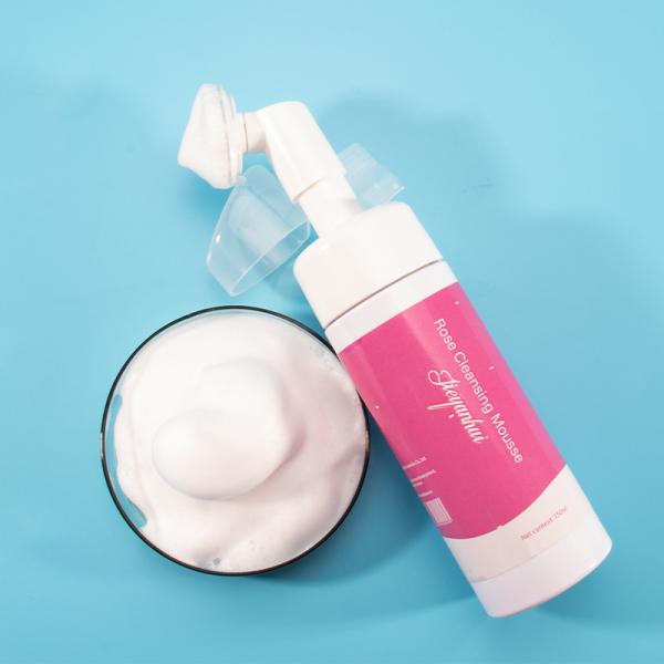 Solvant organique de nettoyage de maquillage de Rose Foaming Facial Cleanser Korean de mousse de bulle