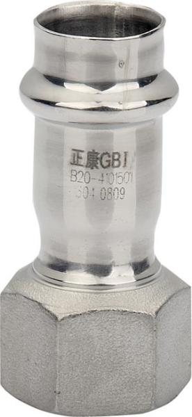 Equal Shape Female Stainless Steel Threaded Fittings Press Connection For Water Pipeline