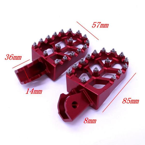 Red Logo Customized Logo CNC Aluminum Alloy Dirt Bike Foot Pegs for Honda CRF230F