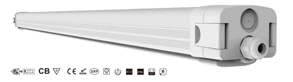 Свет СИД Triproof датчика PIR, Linkable водоустойчивый свет половой доскы 140lm/W