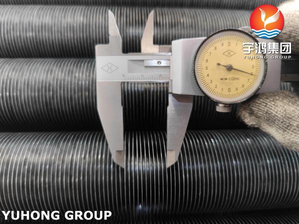 SA209 Wound L Finned Heating Pipe ASME Welded Base Tube With AL1060 Fins In Air Cooler