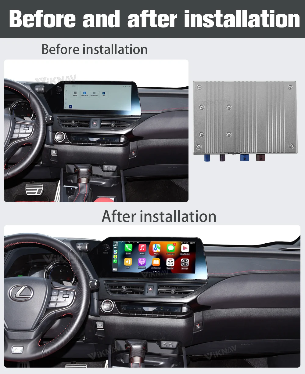 Интерфейс Carplay Car Video Для LEXUS UX 2019-2021 Интерфейс системы Android с сенсорной панелью экрана и 360 AHD ((128GB)