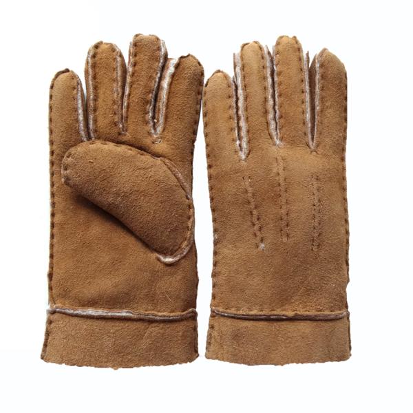 Hand Stitching Nappa wool lined men women sheepskin shearling leather gloves