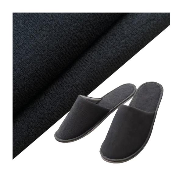 100% Polyester Thick Velvet Textile Fabric Waterproof For Bath Slippers