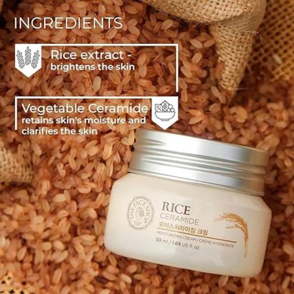 Крем для укрепления лица с керамидом риса, восстанавливающий барьер для кожи, красочный крем для лица
