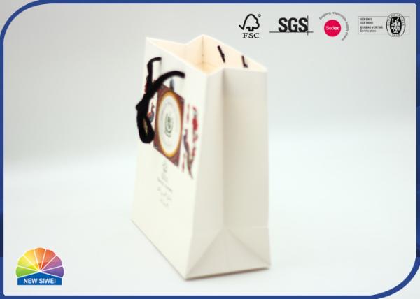 190gsm Art Paper Gift Bag colorido sólido com o punho da fita para sacos do deleite do Natal