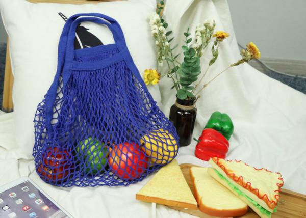 6 sacos vegetais da malha do algodão das cores portáteis para a compra adulta do supermercado