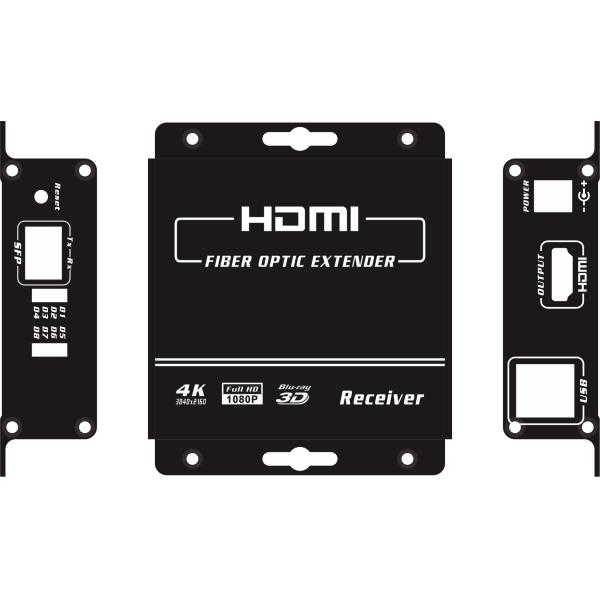 FCC 4K KVM HDMI над наполнителем оптического волокна с портом USB мыши клавиатуры