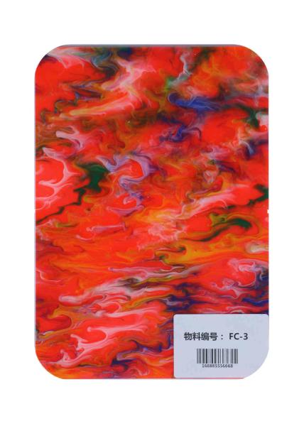 Sawed Drilled 4ft × 8ft Painting Oil Paint Pattern Acrylic Sheet
