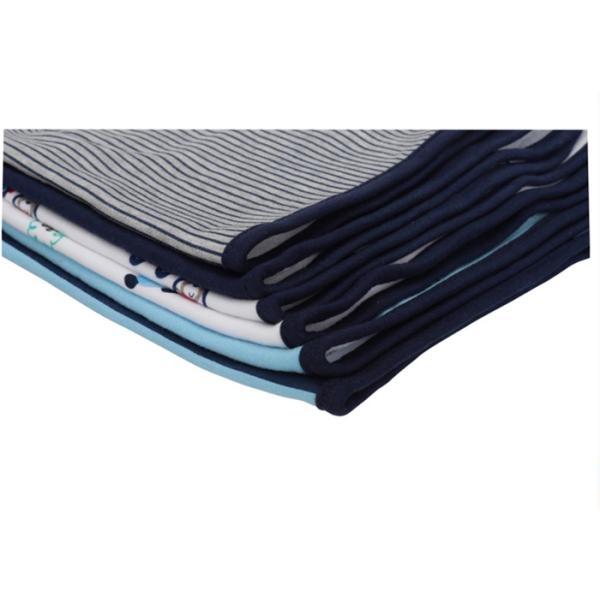 6 Pack 100% Organic Cotton Burp Cloths , Multi Colored Baby Feeding Towel AZO Free