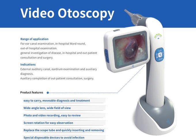 Otoscope цифров портативного ENT объема экономический Handheld видео- с микро- флэш-картой SD 32G