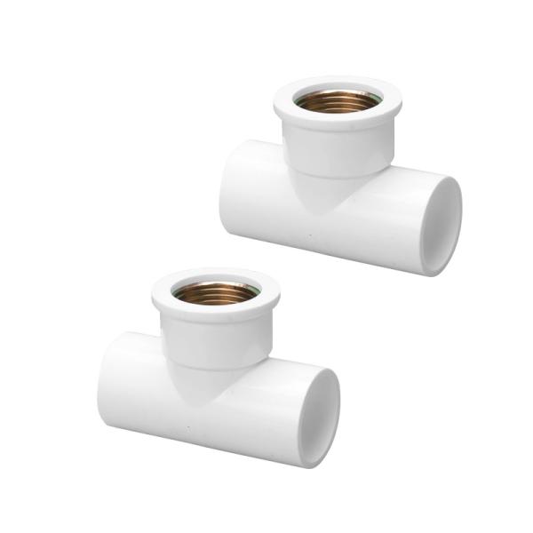 Тройник 45 штуцеры трубы дренажа Pvc 90 градусов проталкивает соединитель переходника потока Famale мужчины