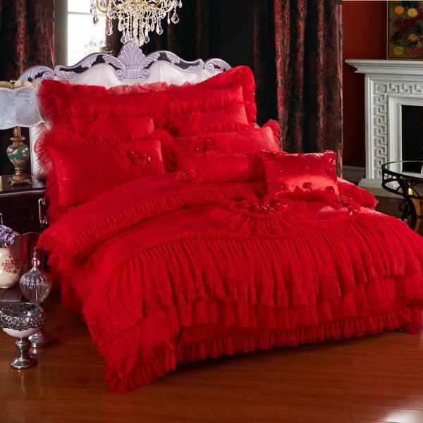 60 Count High End Шнурка Постельное белье Jacquard ткань Королева 100% органического хлопка листовки наборы