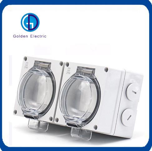 Standard Grounding Multi-Function 2 Gang 13A IP66 Weatherproof Wall Sockets and Switch
