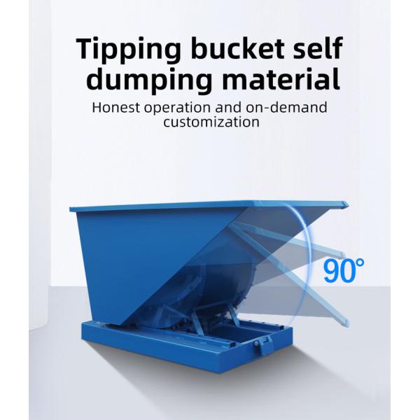Heavy Duty Self Dumping Scrap Hoppers , Mild Steel Forklift Waste Tipping Bin