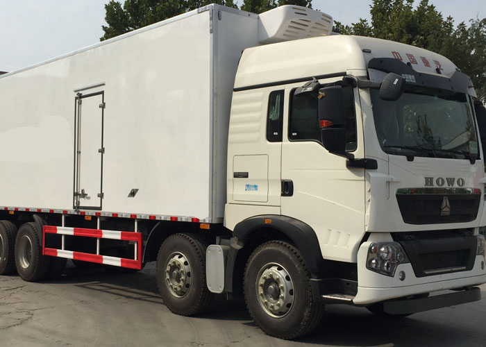 Высокопрочная замороженная еда 8×4 Refrigerated тележки и фургоны 40 тонн малошумные