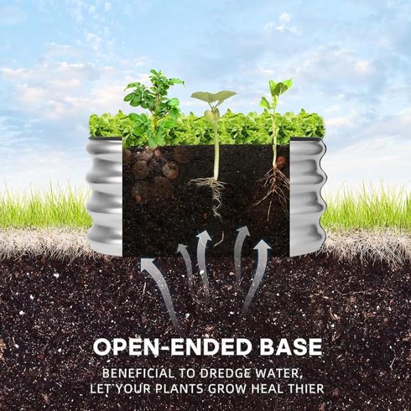 3*3*1 Ft Round Galvanized Raised Garden Bed Metal Raised Flower Bed Rustproof