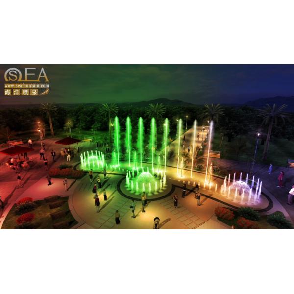 Многоцветные светодиодные нержавеющие сетки сухие фонтаны для пола