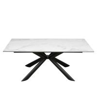 1800*850mm Table à manger en céramique avec type fixe et base en fer