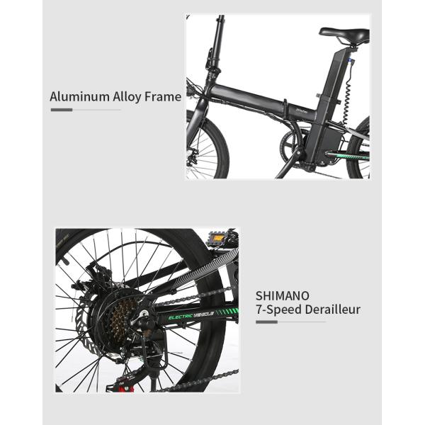 ODM Lightweight Electric Folding Bike Pre Assembled With 3.0 Tires