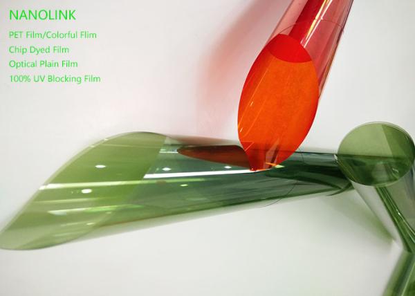 Shatterproof Decorative Dyed Auto Window Film , House Window Tint Film For Heat Reducing