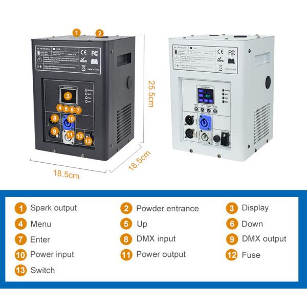750W Wireless DMX Control Cold Pyro Sparkler Fireworks Fountain Machine For DJ Stage Wedding Party Cold Spark Machine