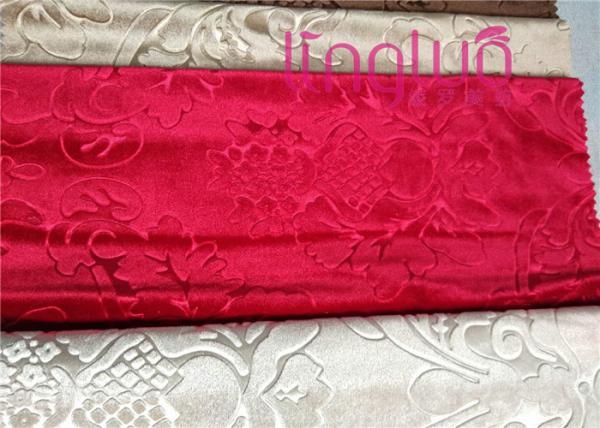 O GV testa o Slipcover conciso italiano gravado flor do estilo da tela de estofamento de veludo