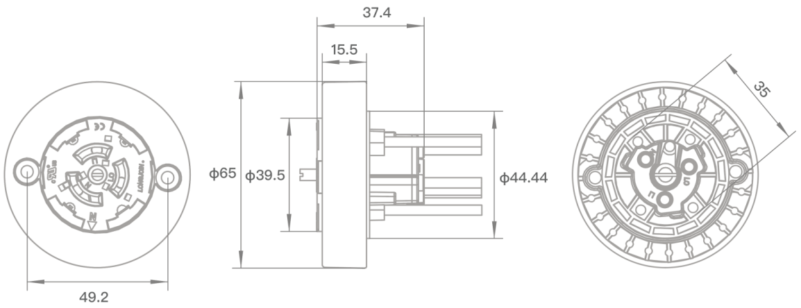 Twist Lock Dimmable Receptacle 8P Rotatable ANSI C136.10 Receptacle