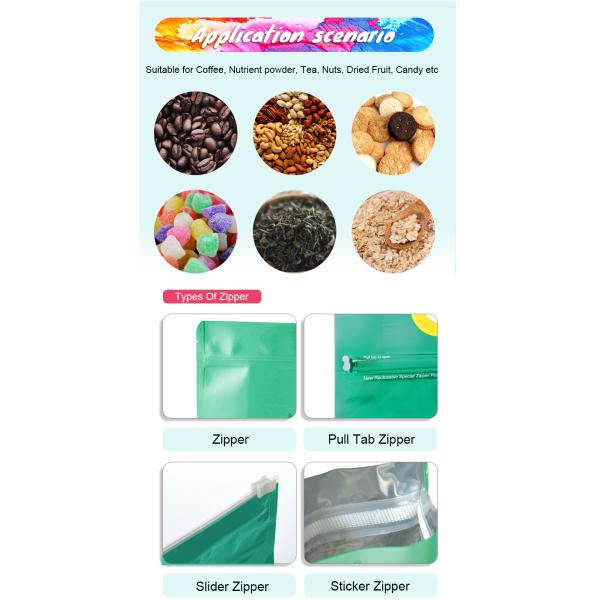 Напечатанный на заказ 250 г 500 г пластиковый пакет для упаковки пищи